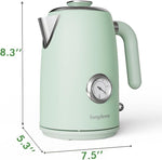 Load image into Gallery viewer, 1L Small Electric Kettles Stainless Steel, Portable Travel Mini Hot Water Boiler Heater, Cool Touch Teapot, Auto Shut-Off &amp; Boil-Dry Protection for Cooking, Business Trip and More, Green