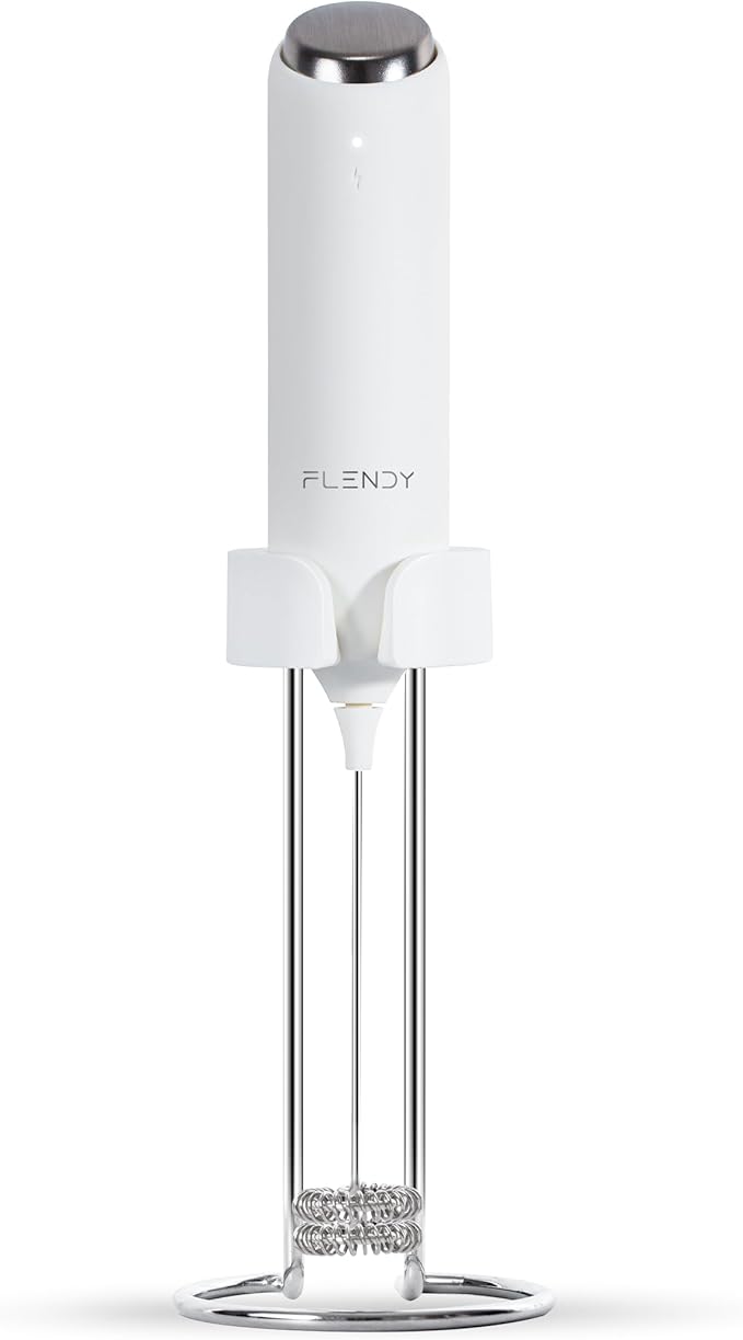 Rechargeable Milk Frother Handheld, Coffee Frother Handheld with USB-C Charging Stand, Electric Drink Mixer Handheld, Mini Electric Whisk Frother for Coffee, Matcha, etc