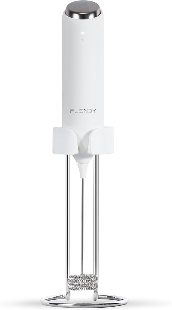 Rechargeable Milk Frother Handheld, Coffee Frother Handheld with USB-C Charging Stand, Electric Drink Mixer Handheld, Mini Electric Whisk Frother for Coffee, Matcha, etc