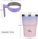 Load image into Gallery viewer, 10 oz Tumbler with Handle and 2 Straw 2 Lid, Insulated Water Bottle Stainless Steel Vacuum Cup Reusable Travel Mug,Pastel Sunset