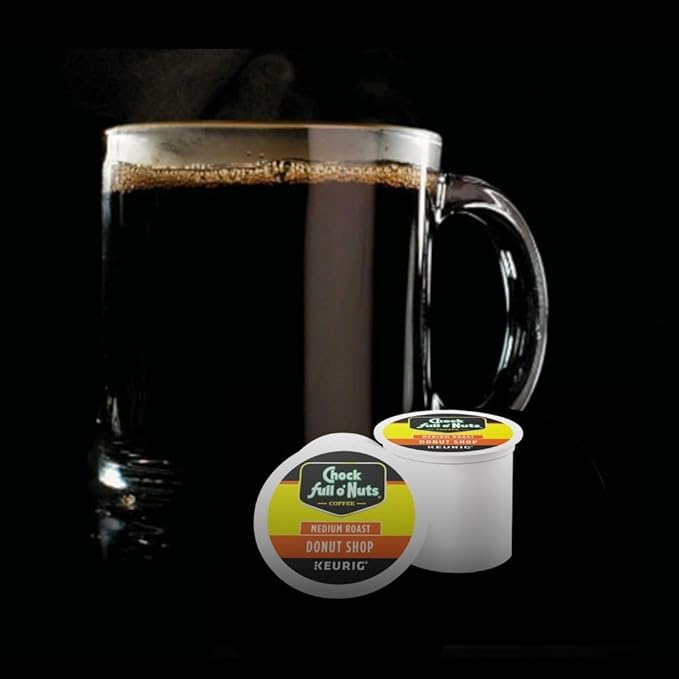 Chock Full o'Nuts Donut Shop Coffee, Compatible with K-Cup Pods, 12 CT (Pack of 6)