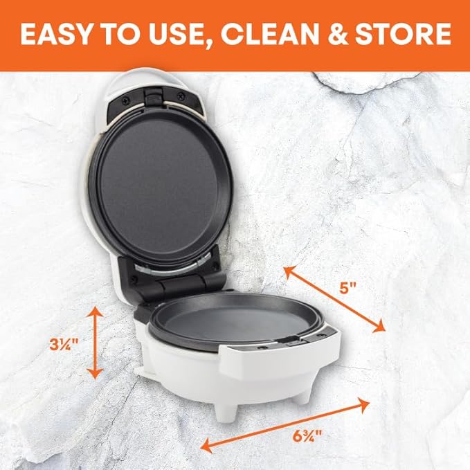 MasterChef 3-in-1 Mini Holiday Breakfast Maker- Make Eggs Pancakes Donuts Waffles & More in 1 Easy to Use Appliance! 3 Removable NonStick Cooking Plates for Quick Cleaning Storing- Compact Cooker Gift