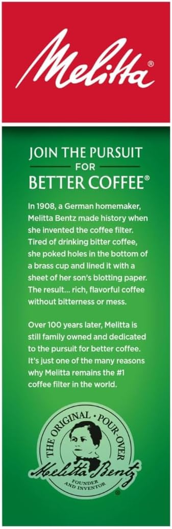 Melitta Cone Coffee Filters, Natural Brown, No. 2, 100-Count Filters (Pack of 6)