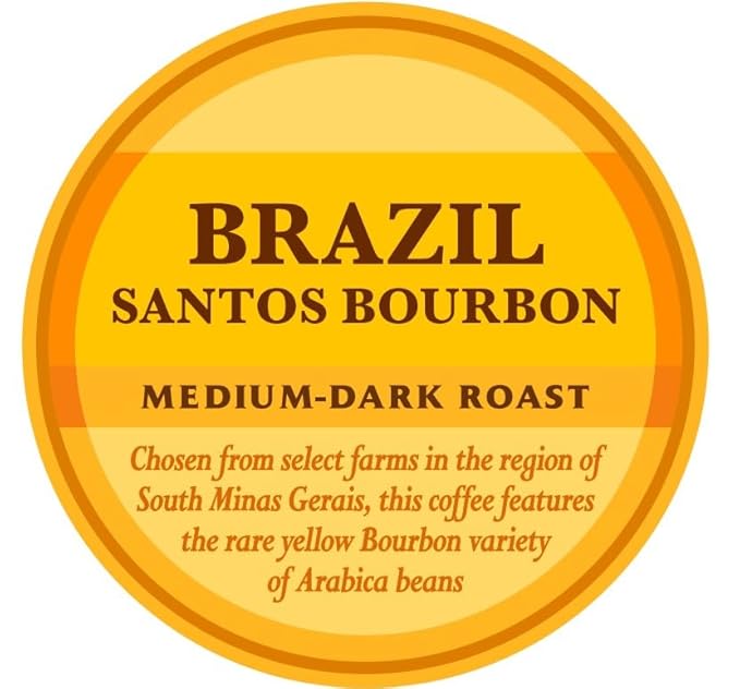 Community Coffee Private Reserve Brazil Santos Bourbon Whole Bean Coffee, Medium-Dark Roast, 32 Ounce Bag (Pack of 4)