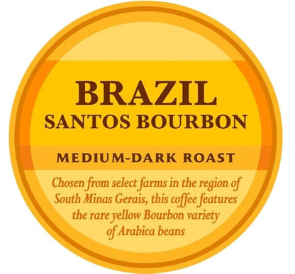 Community Coffee Private Reserve Brazil Santos Bourbon Whole Bean Coffee, Medium-Dark Roast, 32 Ounce Bag (Pack of 4)