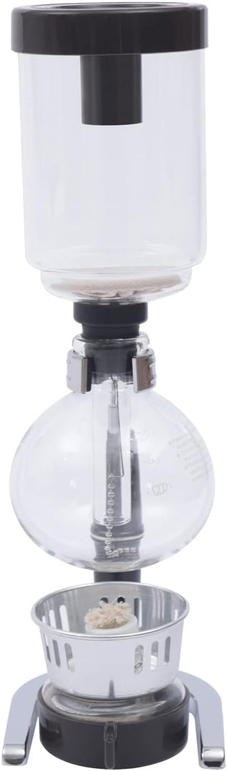Siphon Syphon Coffee Maker Tabletop Glass Siphon Pot Syphon Coffee Maker Siphon Vacuum Coffee Maker Black (3 Cups(360ml))