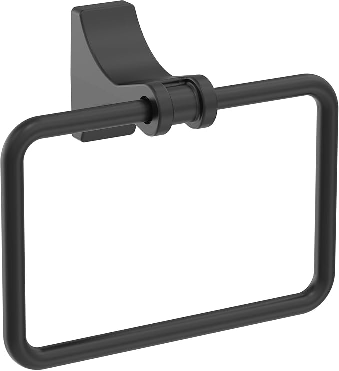 Amerock | Matte Black | Davenport |Towel Bar | 24 inch (610 mm) | 4 Piece | Bathroom Accessories Set