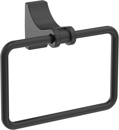 Amerock | Matte Black | Davenport |Towel Bar | 24 inch (610 mm) | 4 Piece | Bathroom Accessories Set