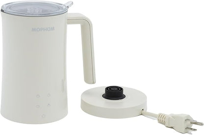 Milk Frother, 4 in 1 Electric Milk Steamer,11.84oz/350ml Automatic Warm and Cold Foam frother for Coffee, Latte, Macchiato, Cappuccino, Hot Chocolate,From the Makers of Mophom 400W,Off White