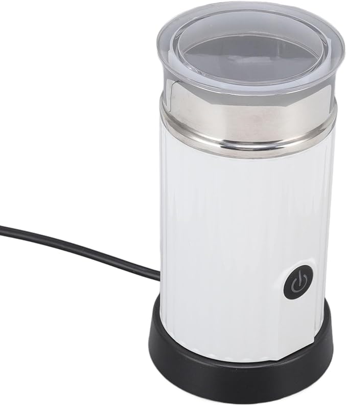 Electric Milk Frother, 230ml Electric Milk Frother Full Automatic Milk Frother Hot Cold Milk Foamer Frother for Cappuccinos Macchiato(American plug, voltage: 110-120V)