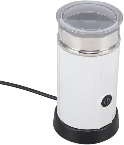 Electric Milk Frother, 230ml Electric Milk Frother Full Automatic Milk Frother Hot Cold Milk Foamer Frother for Cappuccinos Macchiato(American plug, voltage: 110-120V)
