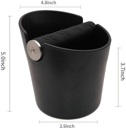Coffee Knock Box, 4.8in Barista Style Espresso Grounds Knock Box with Removable Heavy-Duty Metal Knock Bar and Shock- Absorbent Durable and Non-Slip Base for Espresso Maker Accessories, Easy to Clean