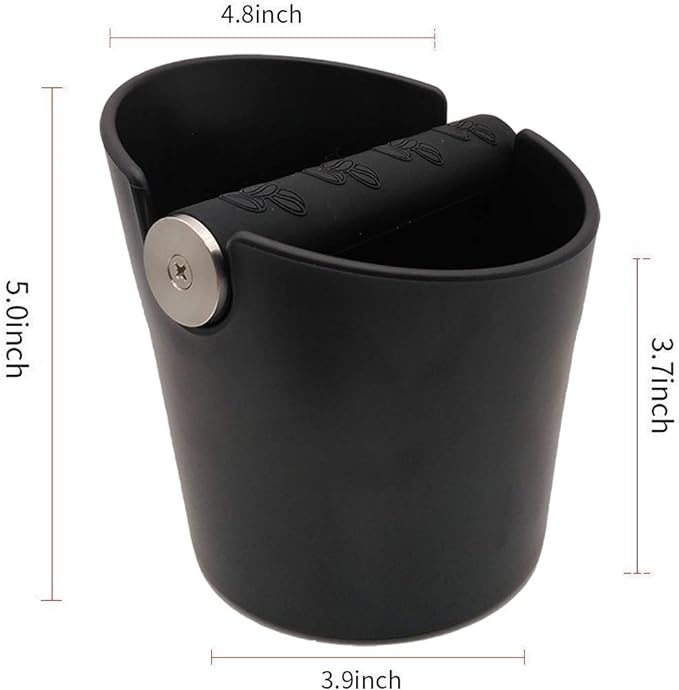 Coffee Knock Box, 4.8in Barista Style Espresso Grounds Knock Box with Removable Heavy-Duty Metal Knock Bar and Shock- Absorbent Durable and Non-Slip Base for Espresso Maker Accessories, Easy to Clean