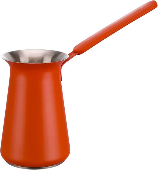 Turkish Coffee Pot - Coffee Maker, Briki Greek Turkish Pot, Arabic Tea Pot, Cezve/Ibrik Coffee Pot for Stovetop(400 ml,Serves 5)