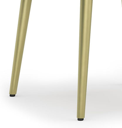 SIMPLIHOME Jager Mid Century - Contemporary 22 inch Wide Metal Side Table in Natural for the Living Room and Bedroom