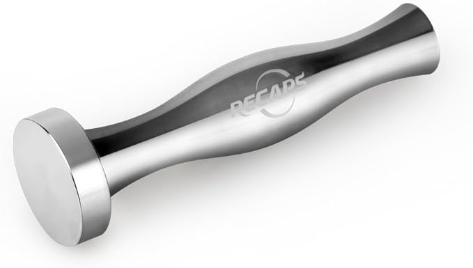 Stainless Steel Coffee Tamper Filling Tool by RECAPS Compatible with Nespresso Machine Refillable Reusable Filter Pressing Coffee Grind Diameter 24mm