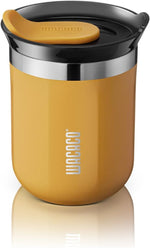Load image into Gallery viewer, WACACO Octaroma ClassicoTravel Coffee Mug, Double-wall Stainless Steel Travel Tumbler With Drinking Lid, 6 fl oz (180ml), Amber Yellow