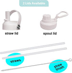 Load image into Gallery viewer, SENDESTAR SENDESTAR 40oz Stainless Steel Water Bottle(Cold for 48 Hrs, Hot for 24 Hrs),Double Wall Vacuum Insulated Bottle with Straw Lid, Spout Lid and Flex Cap, Fit in Any Car Cup Holder