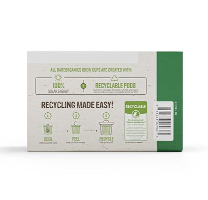 BareOrganics Energizing Coffee Single Serve 96ct Bulk Pack