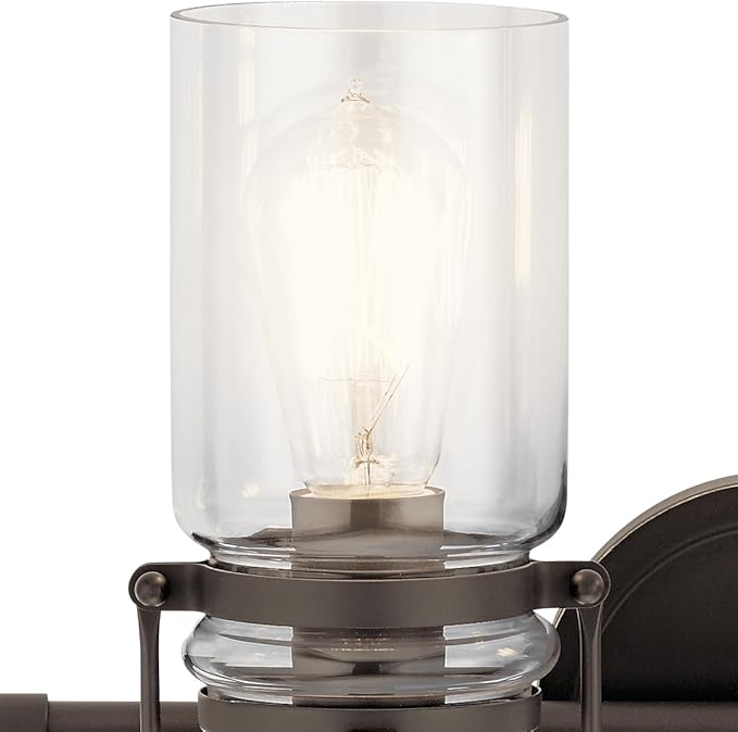 Kichler Lighting Brinley 15.75" 2 Light Vanity Light with Clear Glass in Olde Bronze®