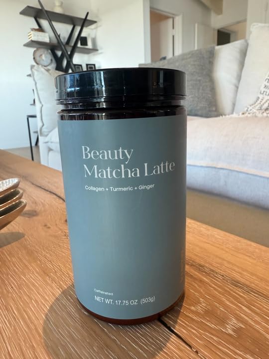 Kroma Beauty Matcha Latte Powder 17.75oz, 503g, 60 Servings – Ceremonial Grade Japanese Matcha Green Tea with Collagen, Ginger, Turmeric & Adaptogenic Mushrooms for Daily Wellness & Rituals