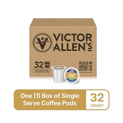 Victor Allen's Coffee Decaf Morning Blend, Light Roast, 32 Count, Single Serve Coffee Pods for Keurig K-Cup Brewers