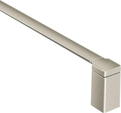 Moen YB8824BN 90 Degree Modern 24-Inch Bathroom Single Towel Bar, Brushed nickel