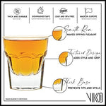 Load image into Gallery viewer, Vikko 1 Ounce Shot Glasses: Set of 12 Small Liquor and Spirit Glasses - Durable Tequila Bar Glasses For Alcohol and Espresso Shots - 12 Piece Mini Shooter Glass Set (Maracco)