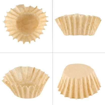 Natural Unbleached Brown Biodegradable Extra Large Coffee Filters 10, 12, 13, 14, 15 Cup Basket for Commercial, Home Coffee Maker Extra High Extra Wide, Anti ground, 9.75" Flattened Diameter (100 Pcs)
