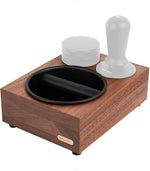 Load image into Gallery viewer, watchget Knock Box Wooden Knock Box with tamper station Espresso tamping station,Coffee Organizer Box Fit for Storage 51/54/58MM Tamper, Distributor Coffee Dump Bin Wood Espresso Accessories