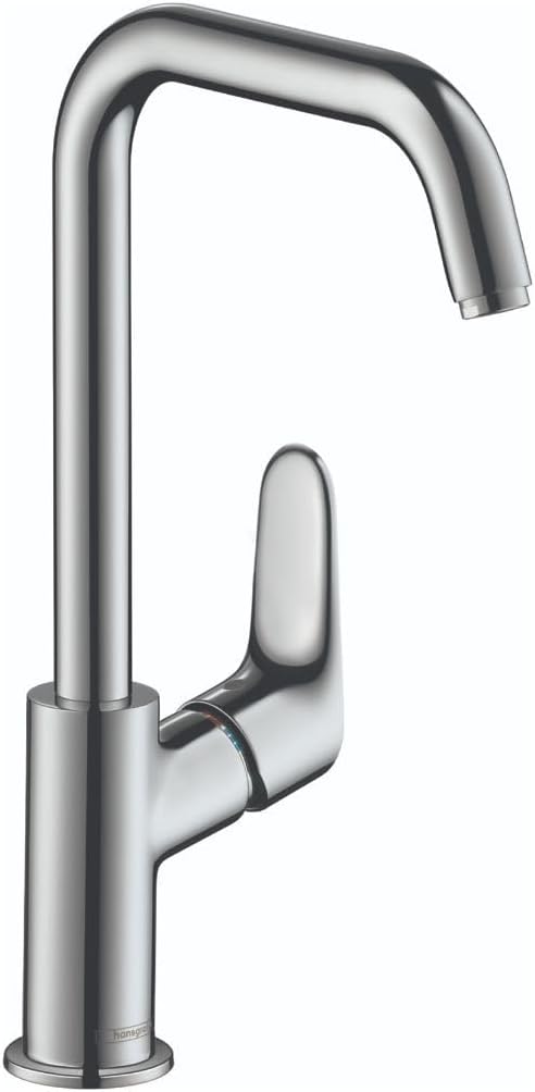hansgrohe Focus Modern Timeless Easy Clean 1-Handle 1 12-inch Tall Bathroom Sink Faucet in Chrome, 31609001