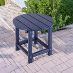Load image into Gallery viewer, LZRS Round Adirondack Patio Side Table End Table, Outdoor Side Tables for Patio, Backyard,Pool, Indoor Companion, Easy Maintenance &amp; Weather Resistant(Navy Blue)
