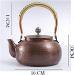 Load image into Gallery viewer, Handmade Pure Copper Teapot, Pure Copper Kettle for Gas Stove, Pure Copper Tea Set, Copper Teapot