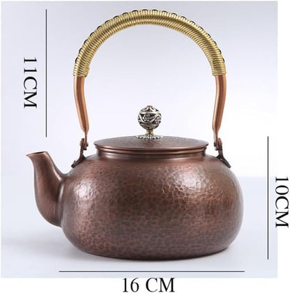 Handmade Pure Copper Teapot, Pure Copper Kettle for Gas Stove, Pure Copper Tea Set, Copper Teapot
