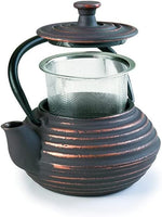 Load image into Gallery viewer, IBILI Cast Iron Tea Pot Kuta 0.30 Litre, One Size, Brown Golden