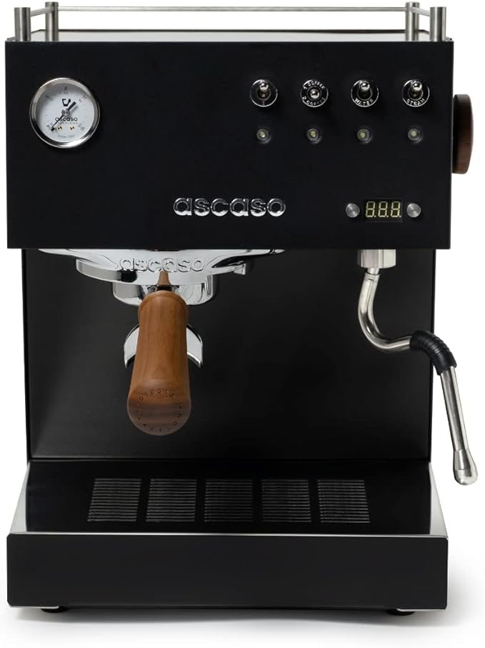 Ascaso Steel DUO Espresso Machine | PID | Programmable | Volumetric Controls | Dual Thermoblock | 120V | (Black)
