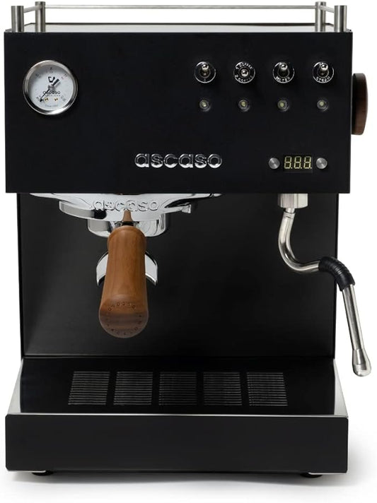 Ascaso Steel DUO Espresso Machine | PID | Programmable | Volumetric Controls | Dual Thermoblock | 120V | (Black)