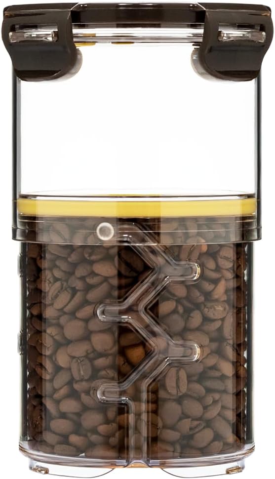 Size Adjustable Coffee Canister - Airtight Storage Container for Coffee Beans and Grounds, Tea, Spice (Medium)