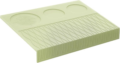 IKAPE Espresso Tamping Mat, Food Grade Silicone Coffee Tamper Mat, Portafilter Tamp Mat Espresso Accessory For Baristas, Waterproof Heat Resistant Tamping Pad Mat for Counter(Light Green)