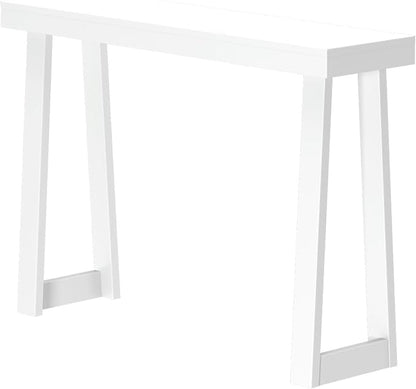 Plank+Beam Solid Wood Console Table, 46.25 Inch, Sofa Table, Narrow Entryway Table for Hallway, Behind The Couch, Living Room, Foyer, Easy Assembly, White