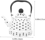 Load image into Gallery viewer, Zerodeko Vintage Enamel Tea Kettle with Handle Portable Water Boiling Kettle for Induction Electric Gas Stoves for Home Office Restaurant Dorm Use