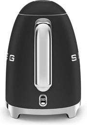 SMEG 50's Retro Style Electric Water Kettle with Automatic Shutoff, Removable Base, and Water Indicator, KLF03BLMUS, Matte Black