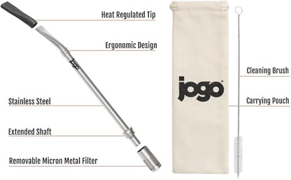 JoGo - Portable Coffee and Tea Brewing Straw - Reusable Coffee Maker Made of Stainless Steel with Single Serve Strainer - Filter Function for Hot and Cold Brew - Ideal for Coffee and Loose Leaf Teas