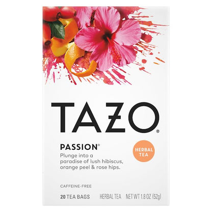 TAZO Tea Bags, Regenerative Organic: Refresh Mint Herbal, Zen Green, Green Ginger, Chai Black, Early Grey, & Passion Herbal (1ea) (Variety Pack)