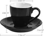 Load image into Gallery viewer, Porcelain Espresso Cup with Saucer, Espresso shot Cup, 80ml/2.7Oz, Black…