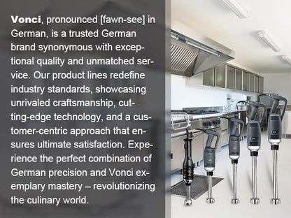 VONCI 18inch Commercial Immersion Blender Detachable Shaft, 350W, 500W & 750W Compatible, Stainless Steel Removable Shaft.
