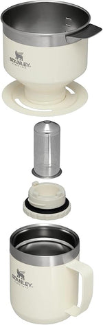 Load image into Gallery viewer, Stanley Perfect Brew Pour Over Set | 12 oz Camp Mug with Lid Included | Drip Coffee Maker with Reusable Filter | Insulated Stainless Steel | BPA-Free | Cream Gloss