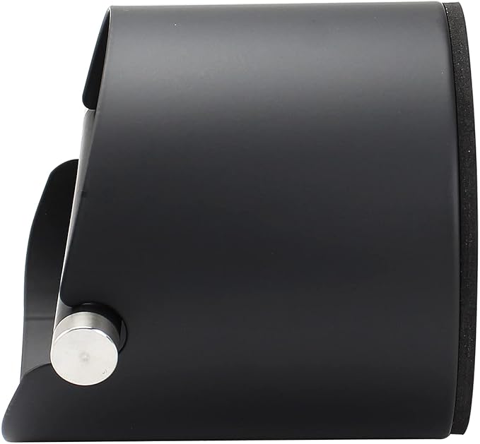 Large Size Coffee Knock Box, Espresso Knock Box Stainless Steel Espresso Machine Accessories with Removable Knock Bar and Non-Slip Base Coffee Grounds Container Bin (Black)