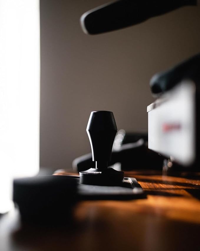 Normcore 58.5mm Espresso Coffee Tamper V4 - Spring Loaded Tamper With Stainless Steel Ripple Base - 15lb / 25lb / 30lbs Replacement Springs - Anodized Aluminum Handle and Stand