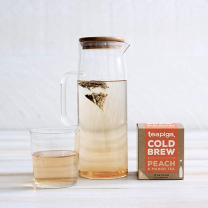 Teapigs Peach And Mango Cold Brew Made With Whole Fruit (6 Packs of 10 Tea Bags)